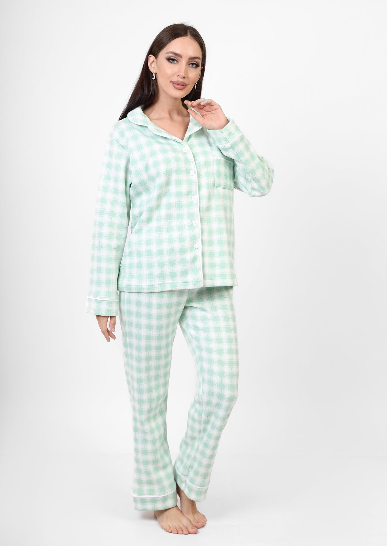 Flannel Buttoned Pajama
