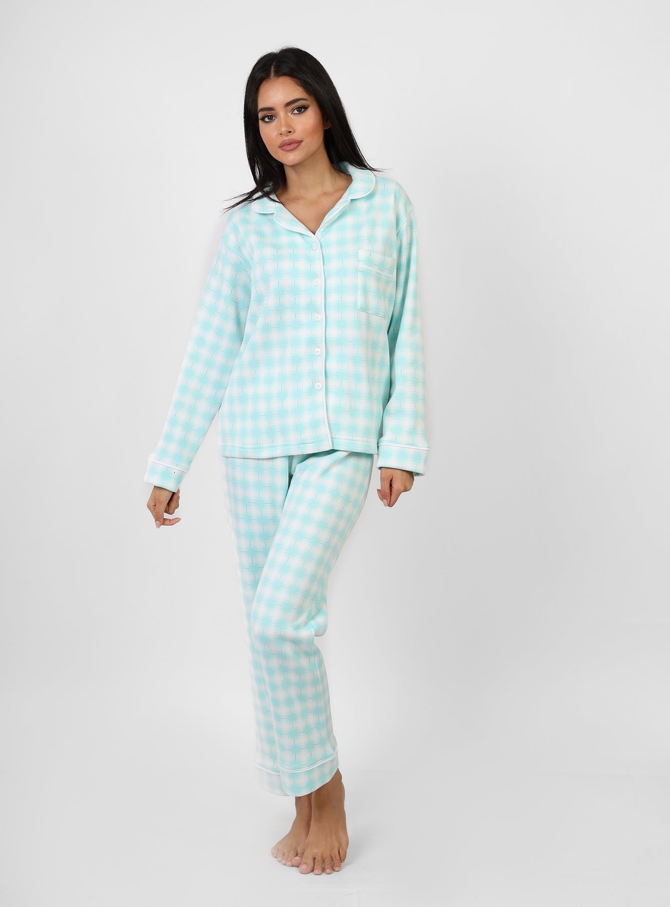 Flannel Buttoned Pajama