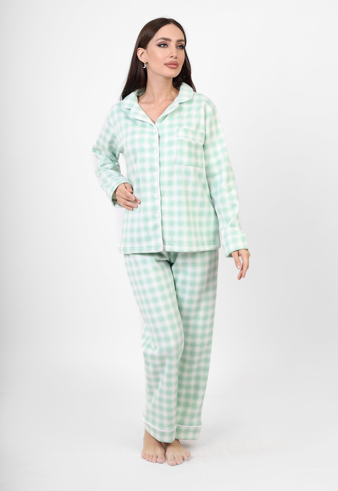 Flannel Buttoned Pajama