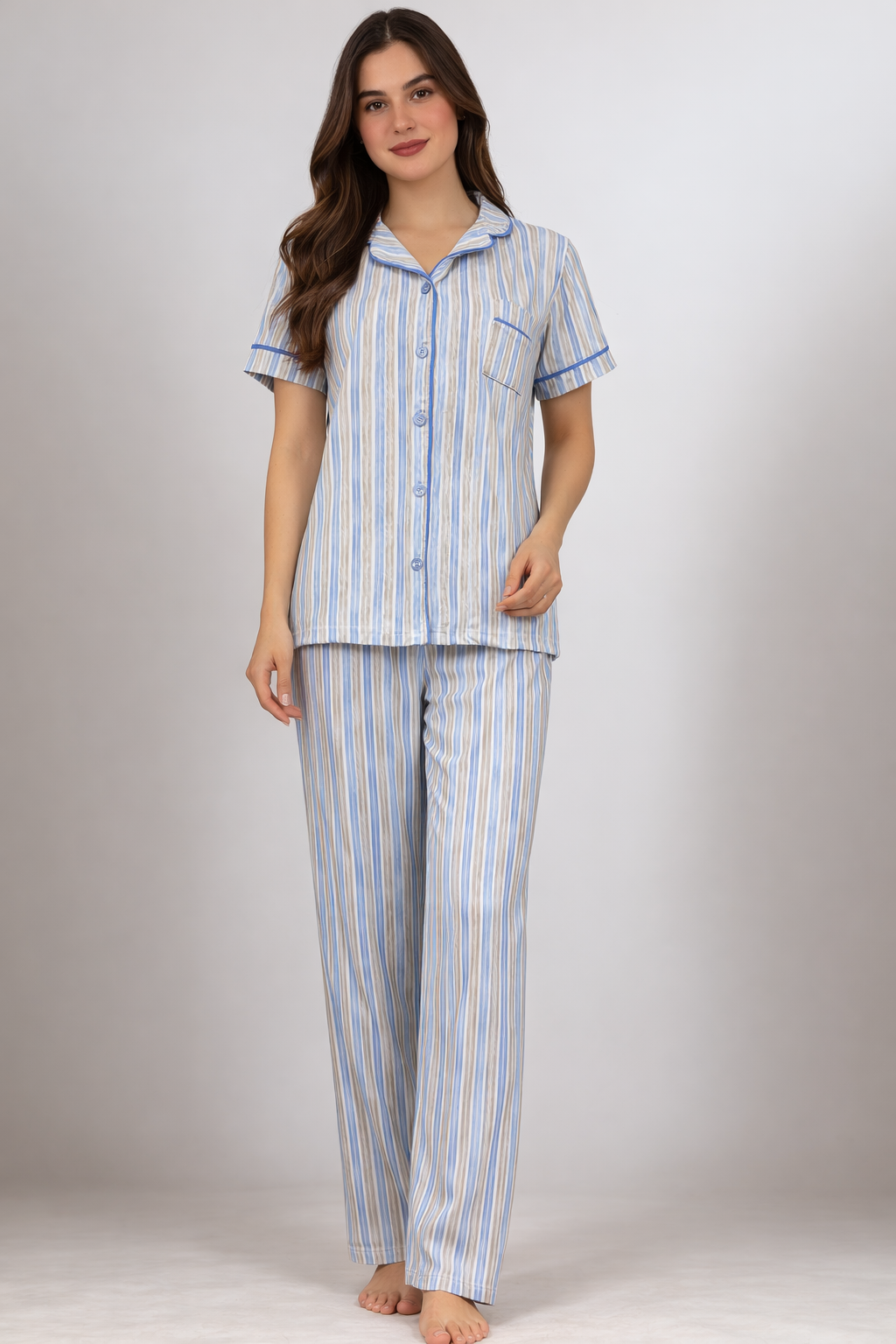 Striped Buttoned Pajama