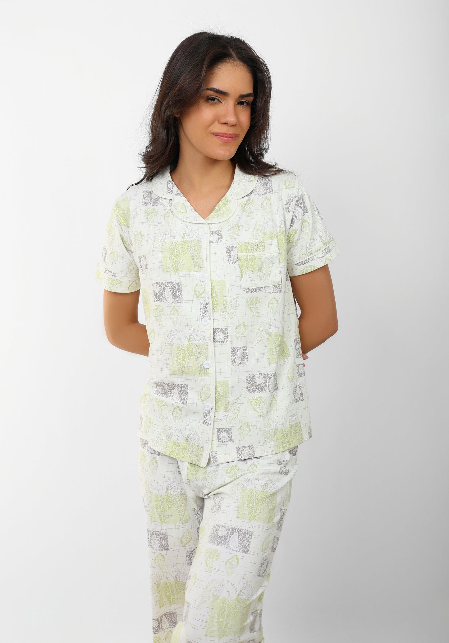 Flora Buttoned Pajama