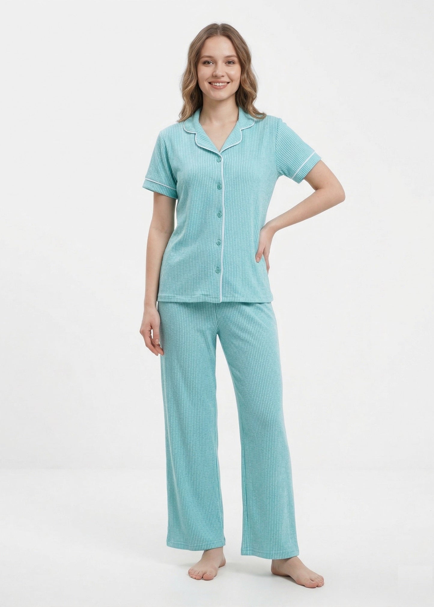 Striped Buttoned Pajama