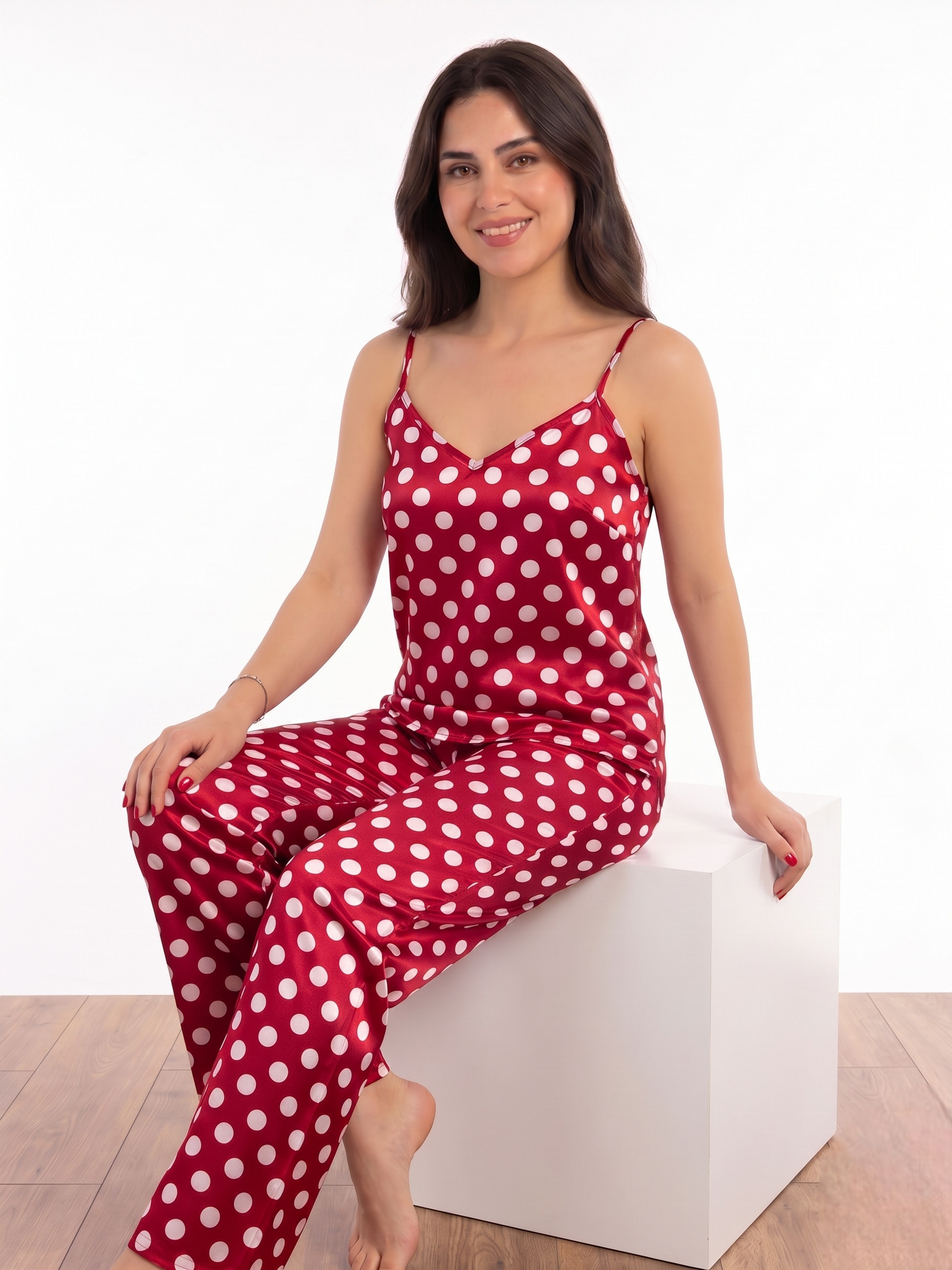 Polka Dot Satin Pajama