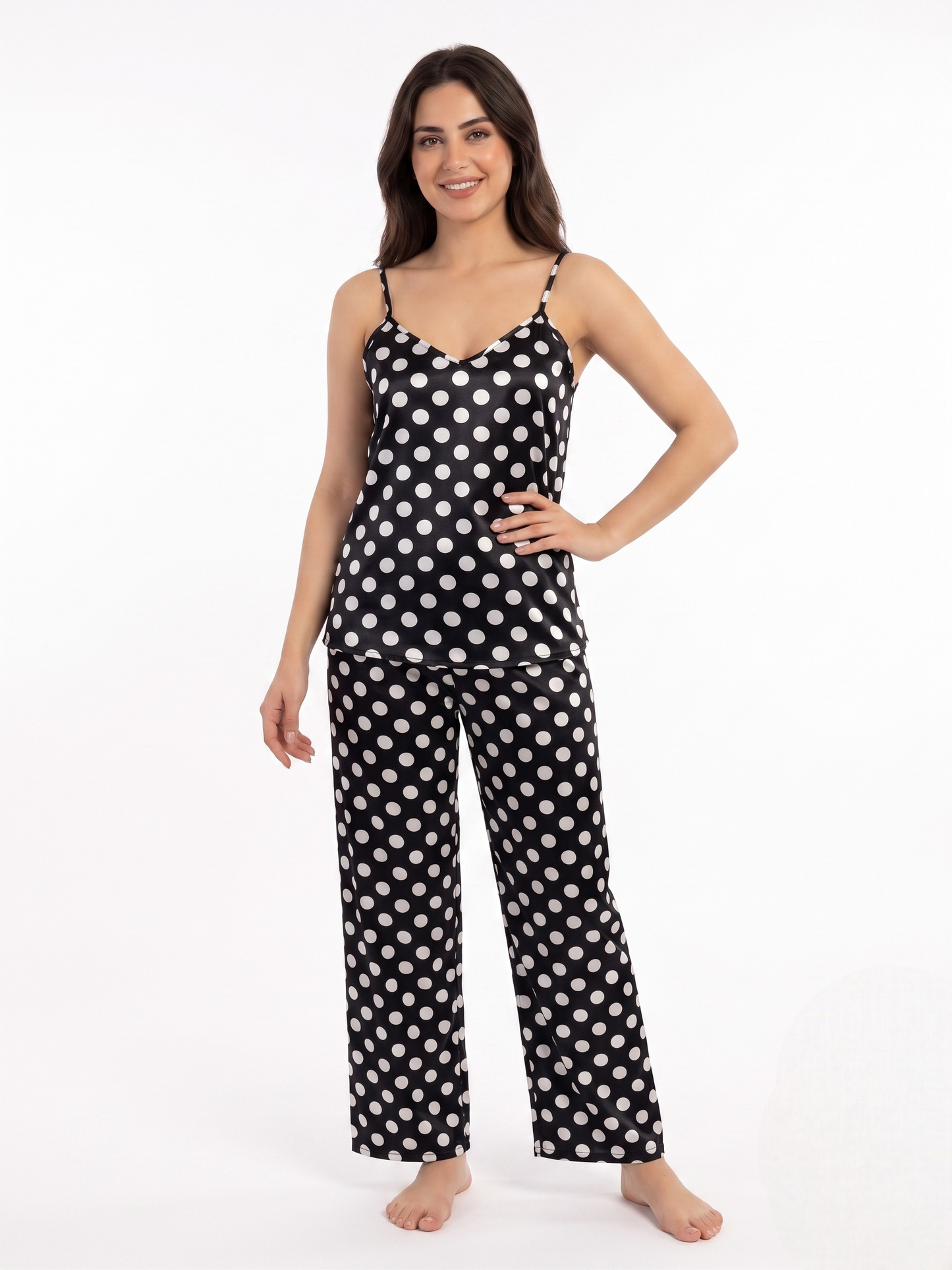 Polka Dot Satin Pajama