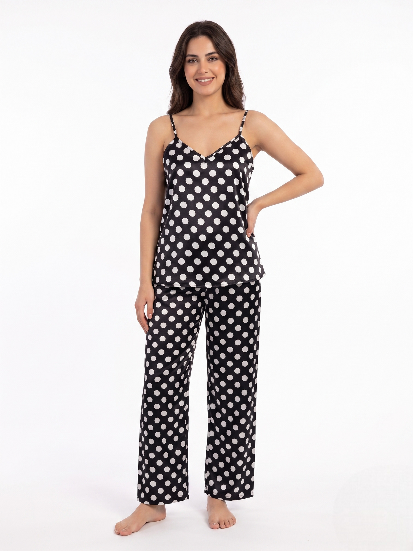 Polka Dot Satin Pajama