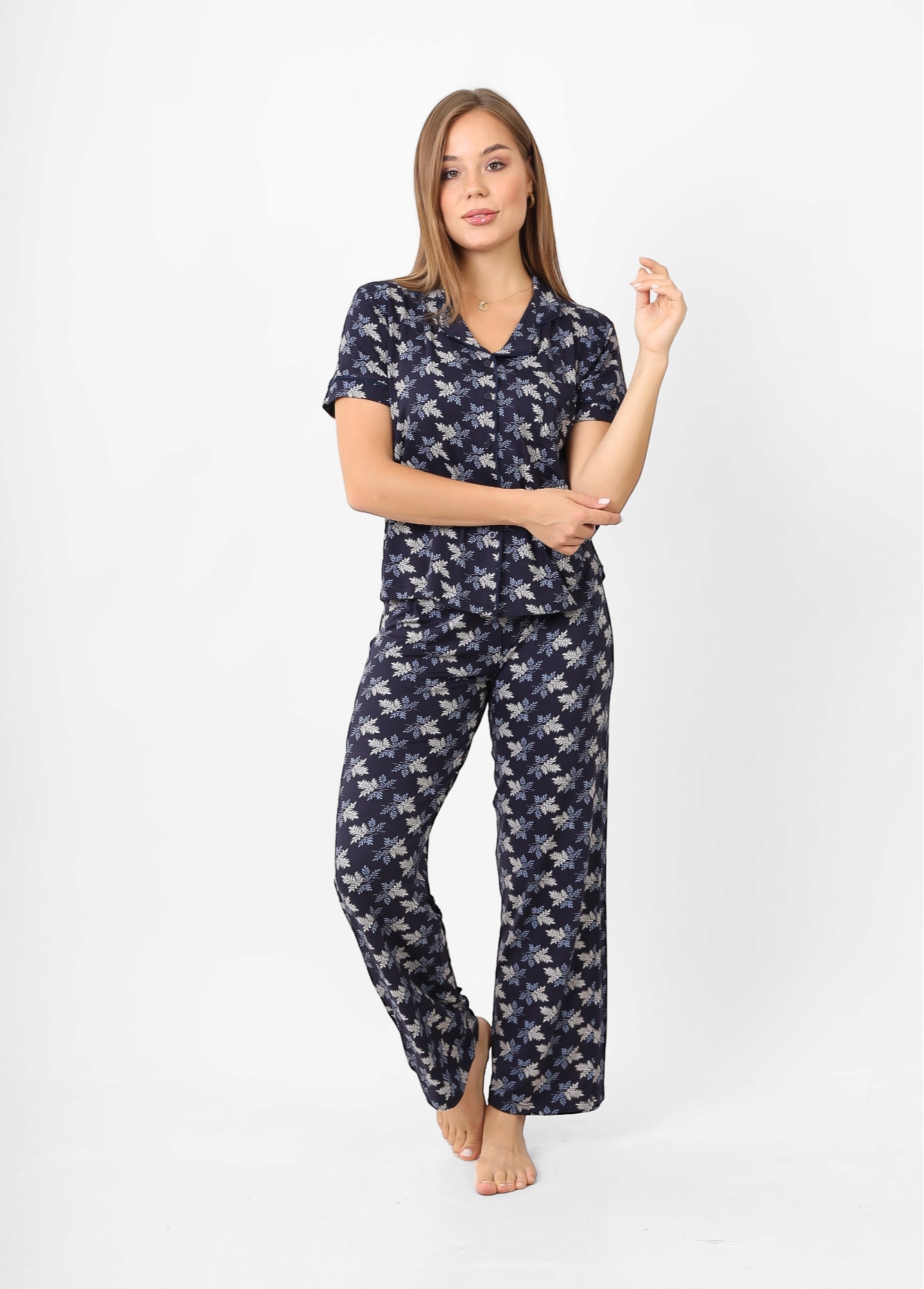 Floral Buttoned Pajama