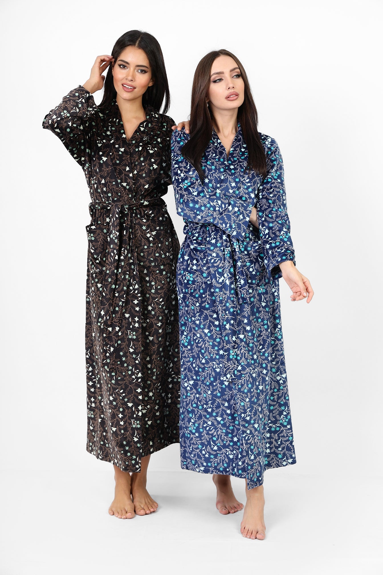 Botanical Velvet Robe