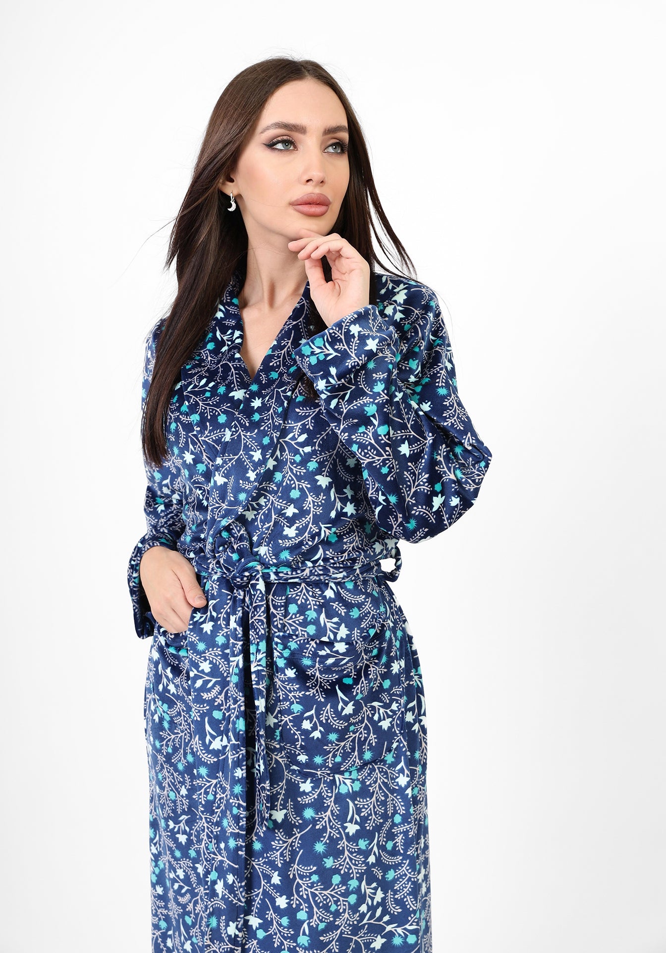 Botanical Velvet Robe