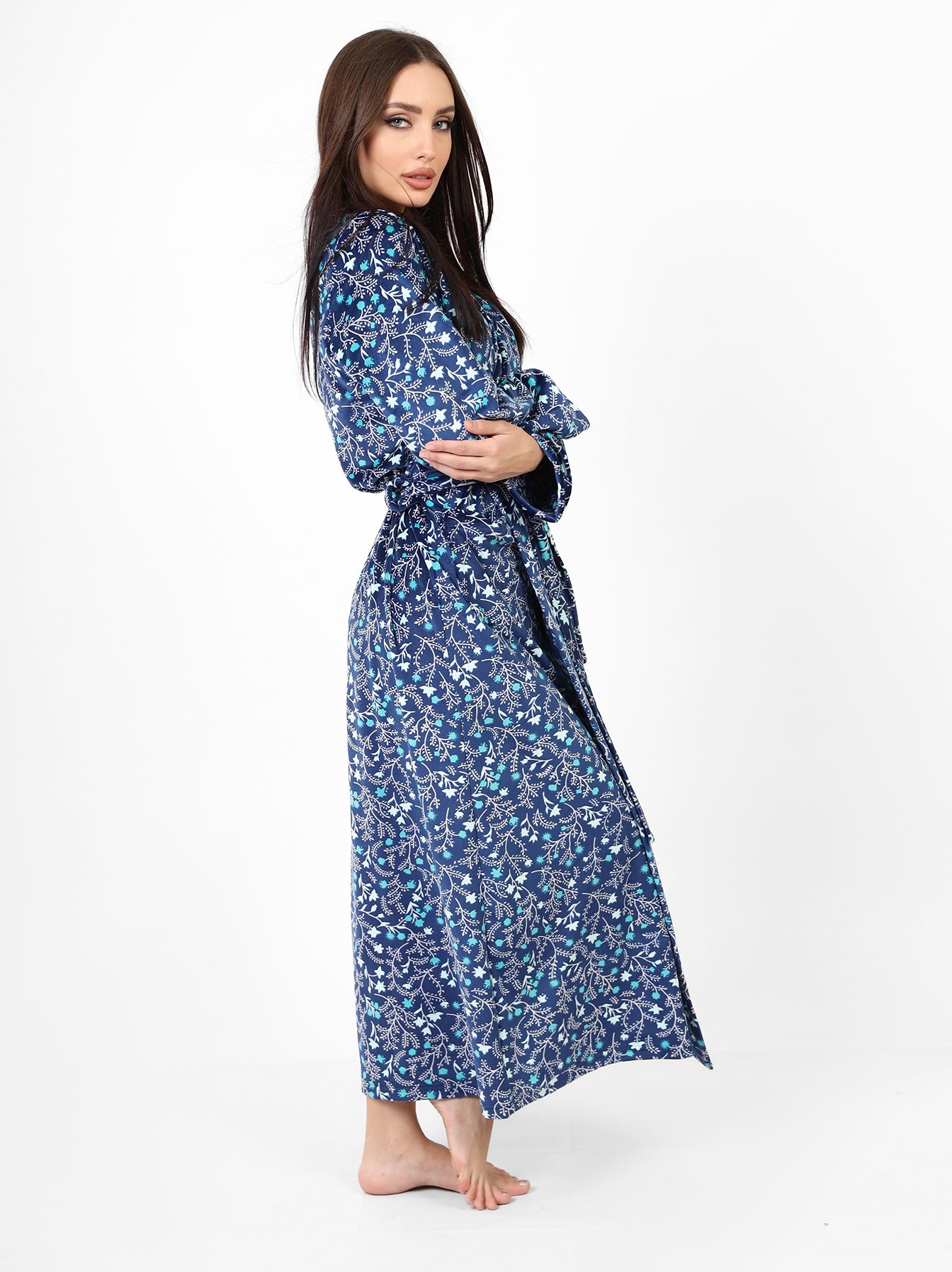 Botanical Velvet Robe