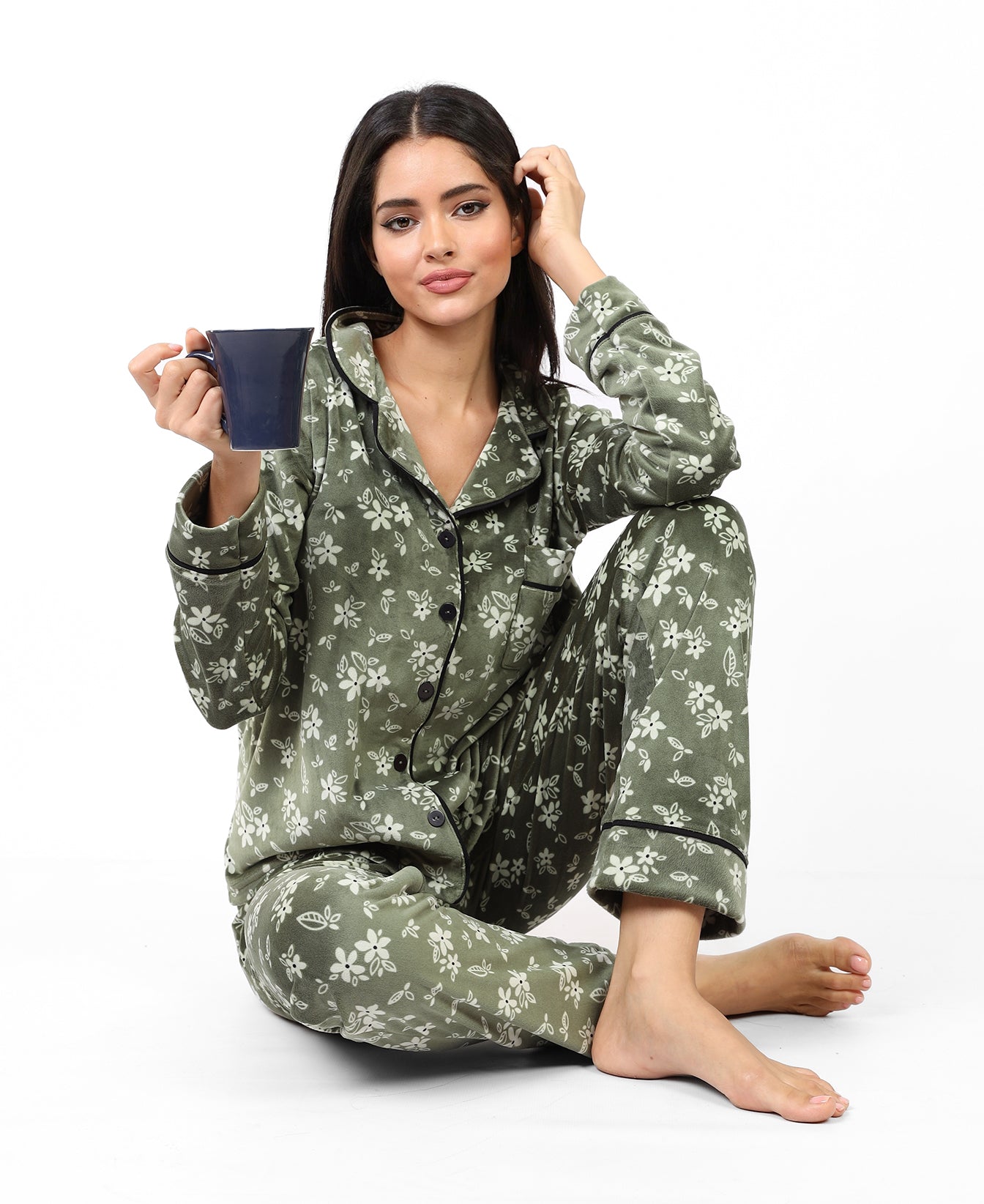 Blossom Buttoned Pajama