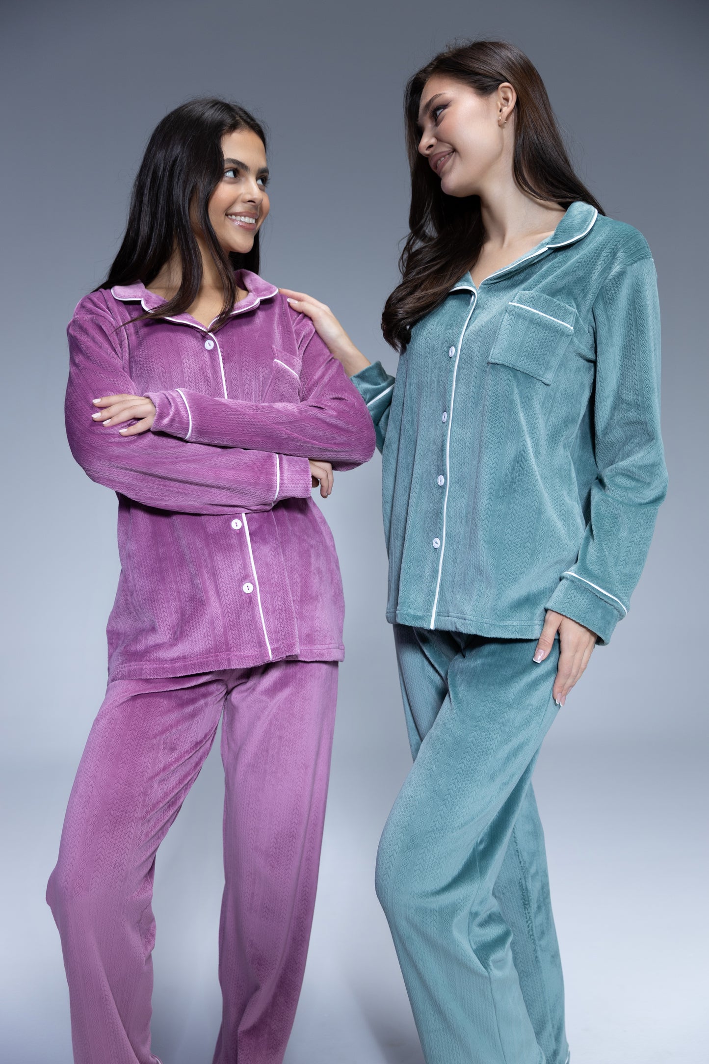 Velvet Buttoned Pajama