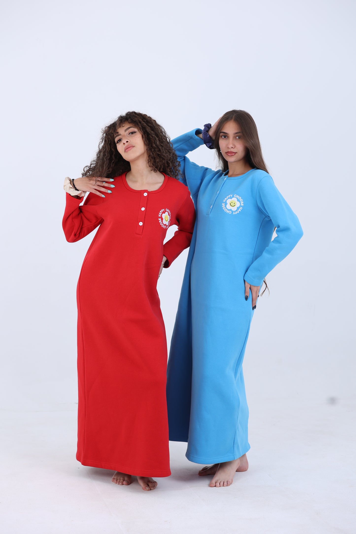 Choose Happy Fleece Night Gown