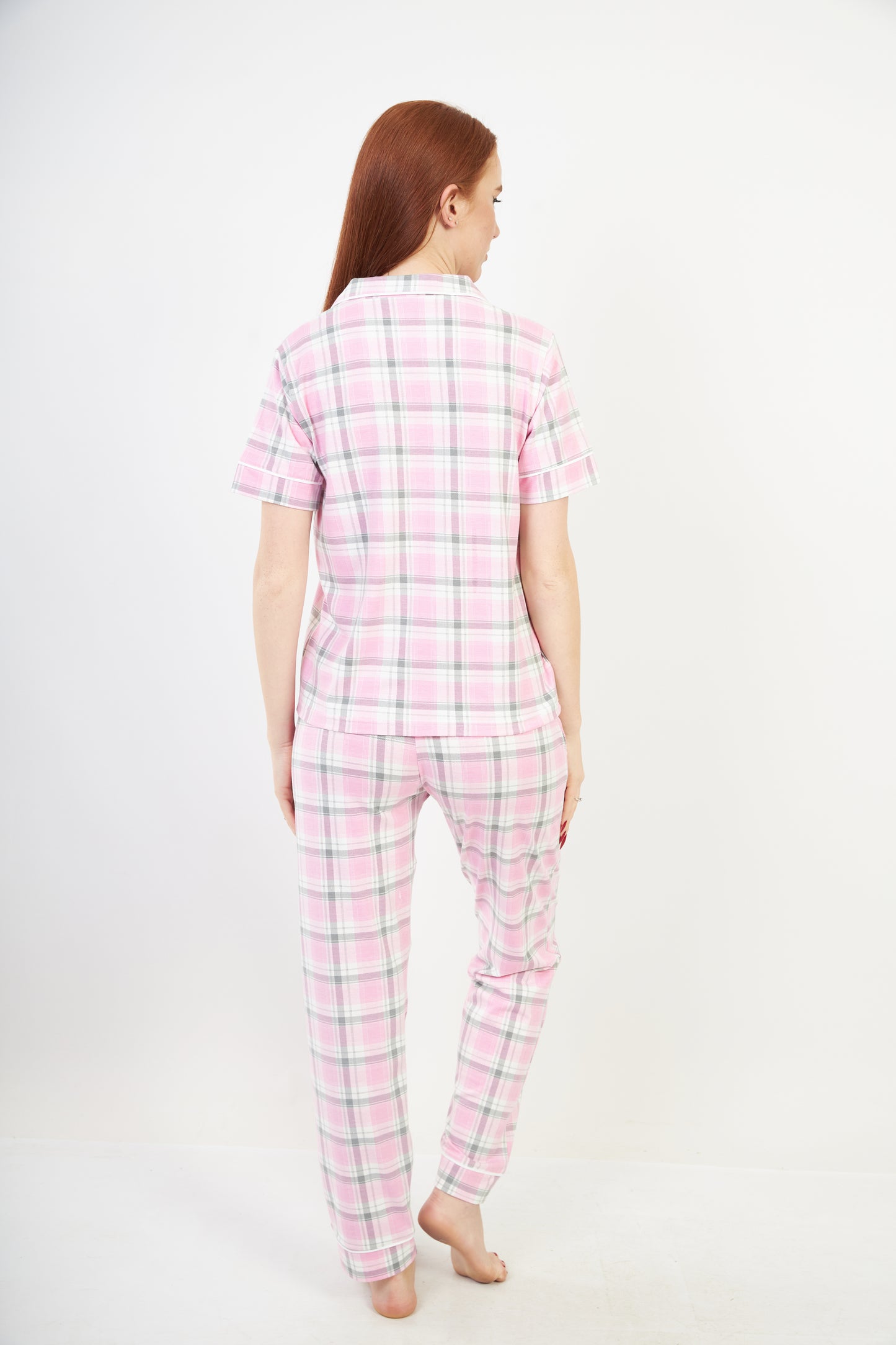 Plaid Buttoned Pajama