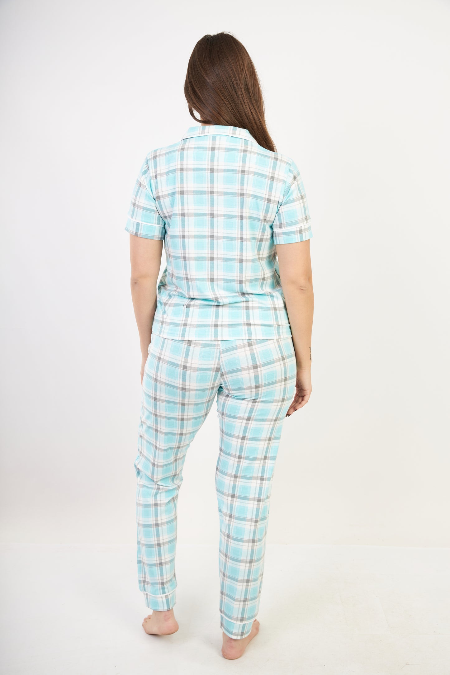 Plaid Buttoned Pajama