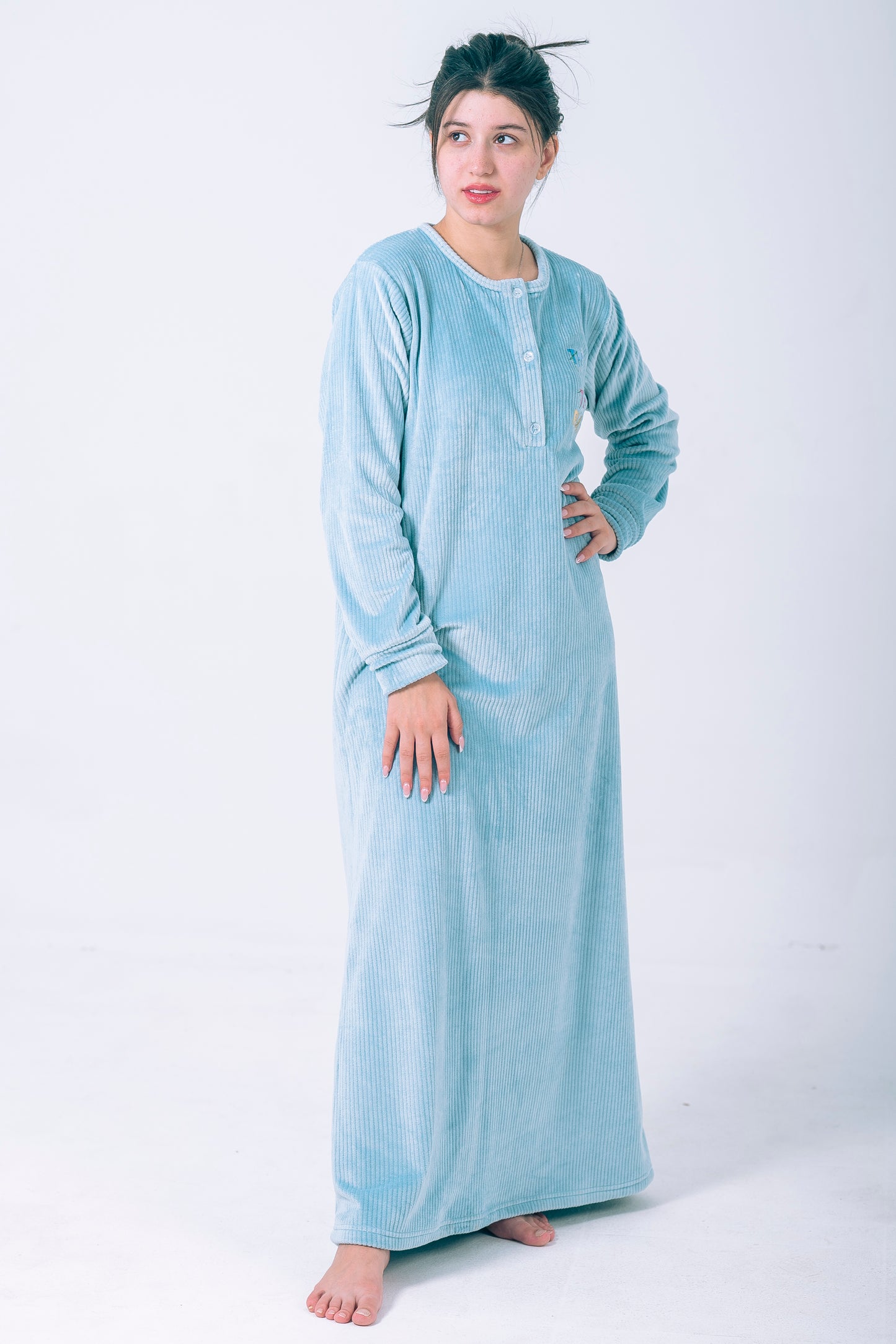 The Place Ribbed Corduroy Night Gown