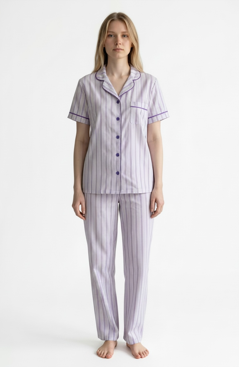 Striped Buttoned Pajama