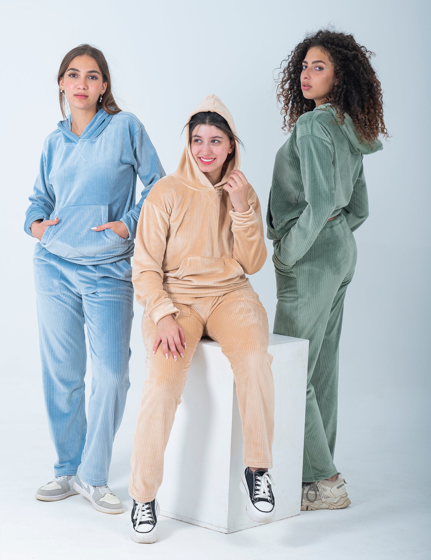 Ribbed Corduroy Hoodie Pajama